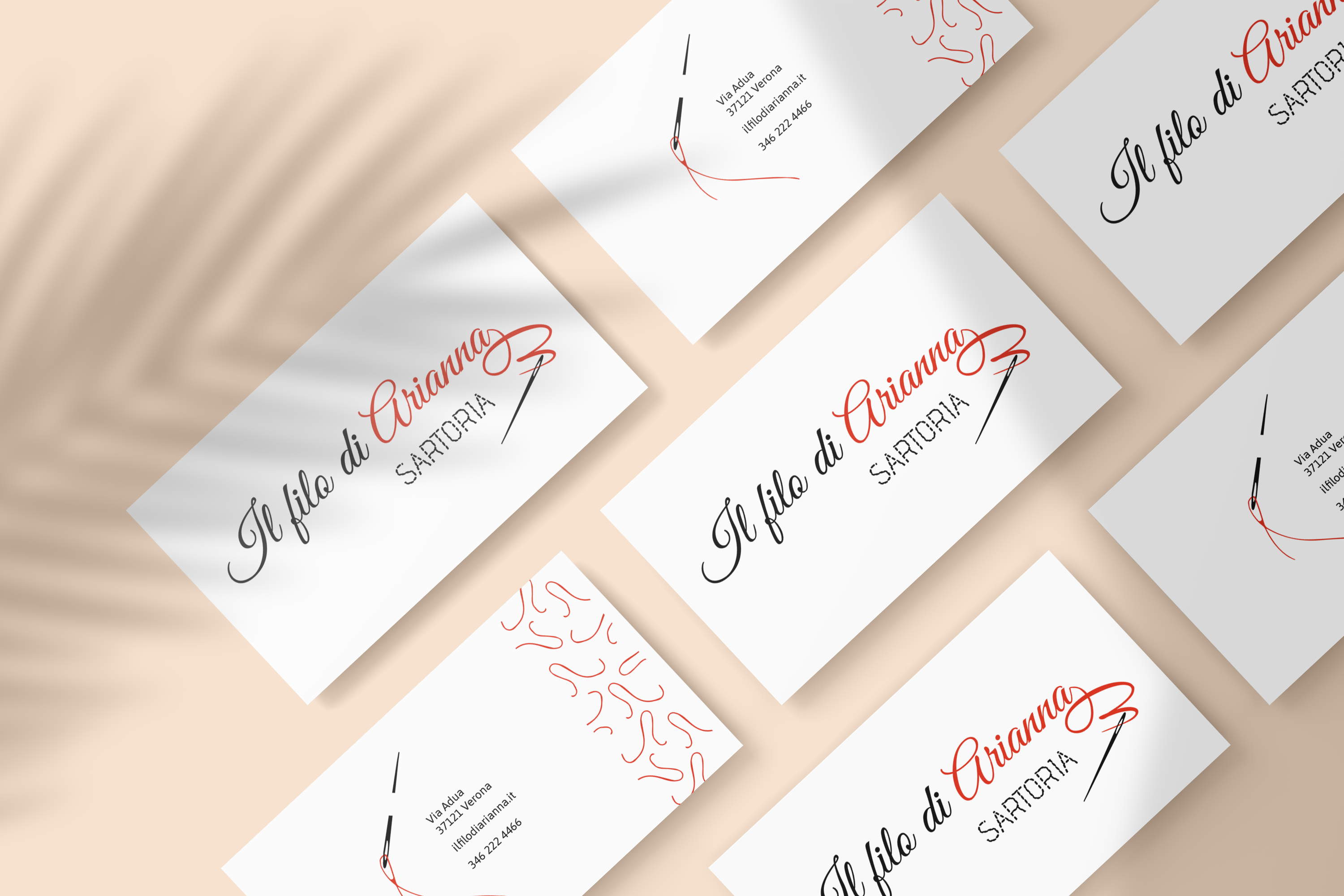 mockup biglietto da visita con logo del progetto il filo di arianna