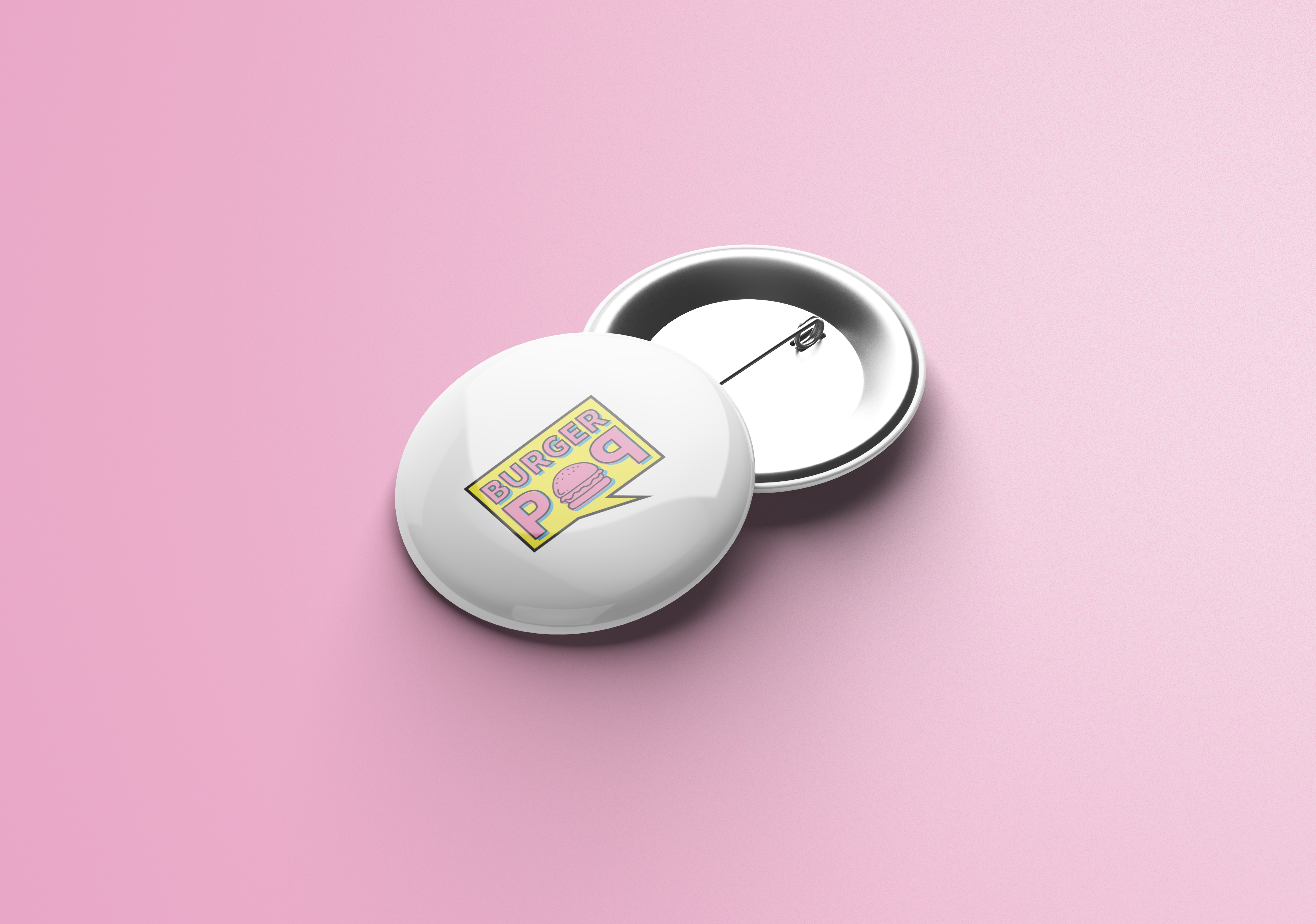 mockup spille con logo del progetto burger pop