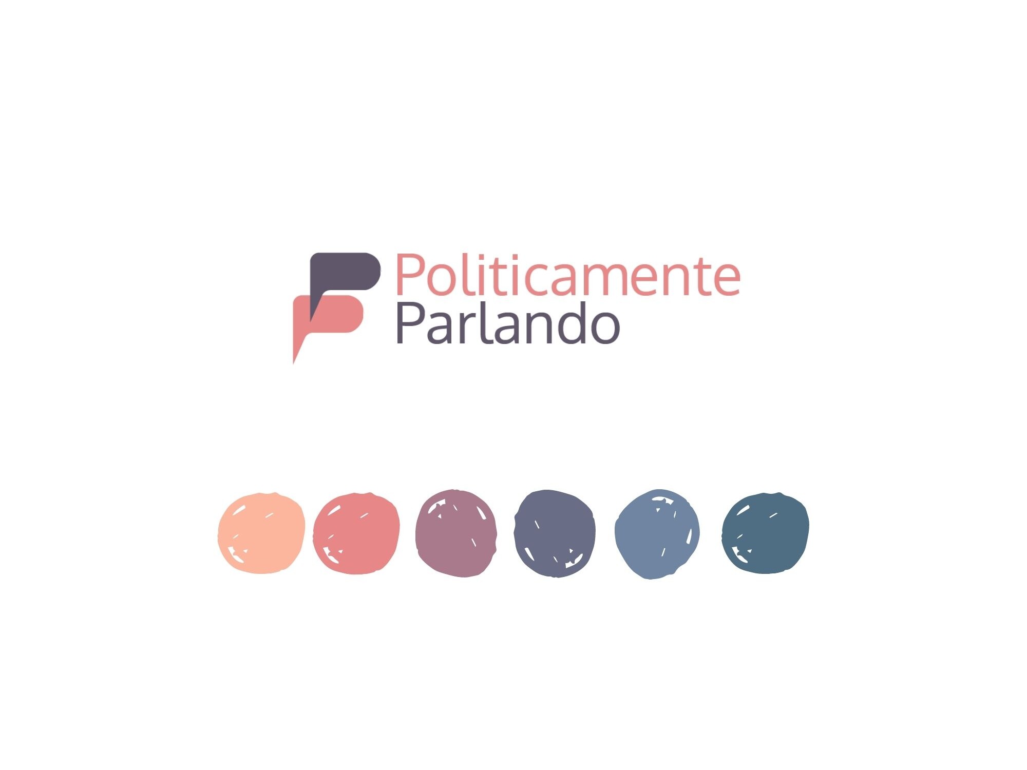 logo politicamente parlando con color palette