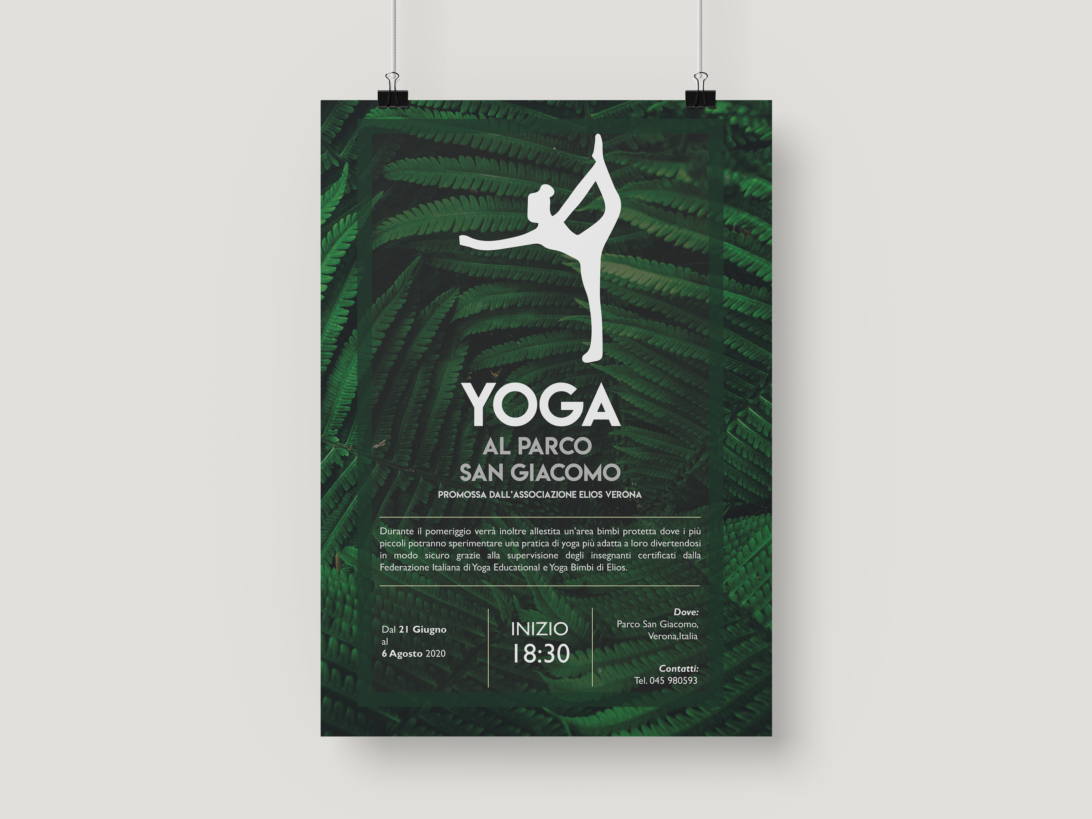 poster evento yoga al parco