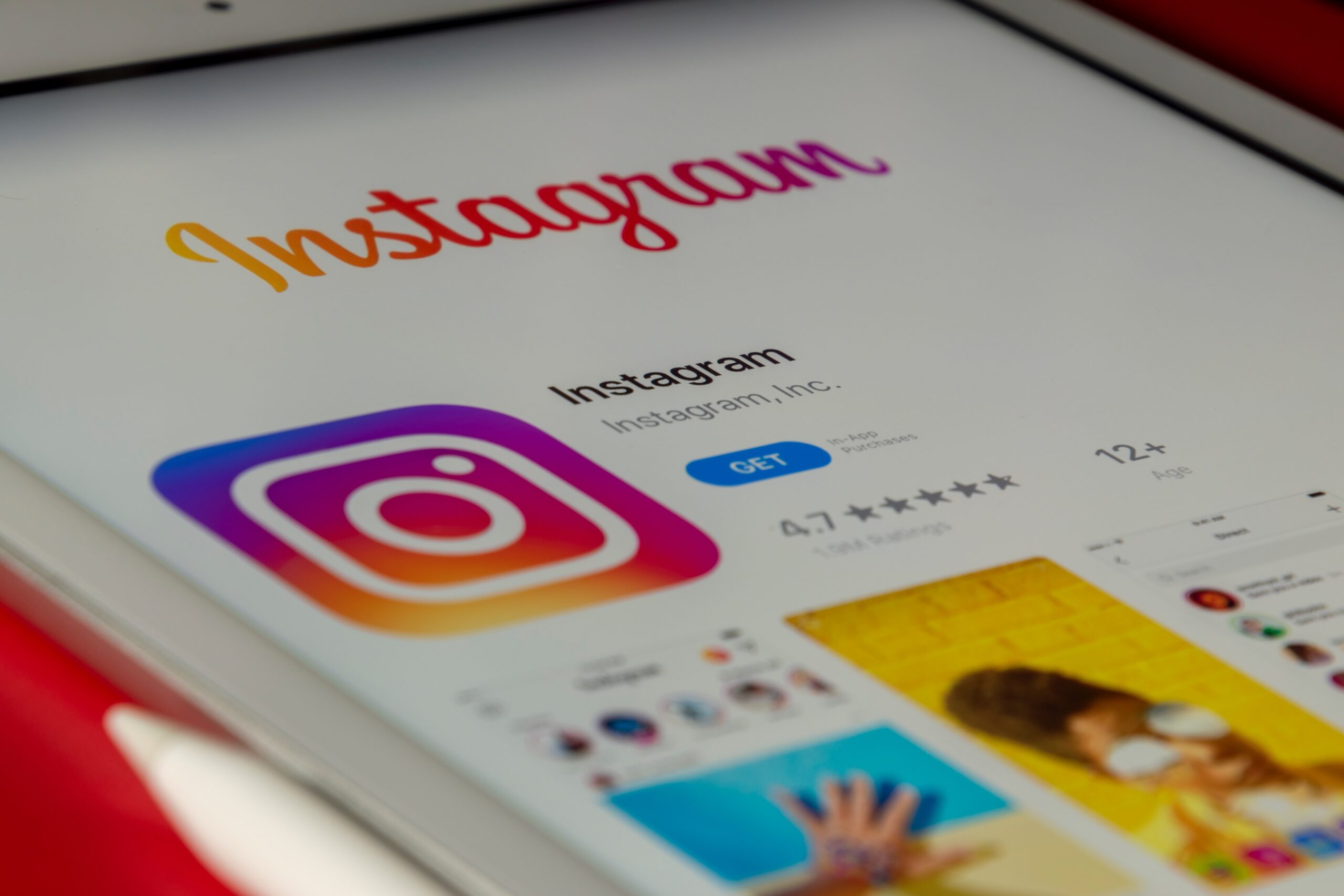 Fotografia di una schermata della applicazione di Instagram